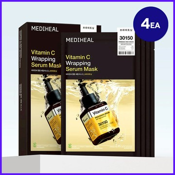 MEDIHEAL Vitamin C Wrapping Serum Mask Sheet Brightening 4ea