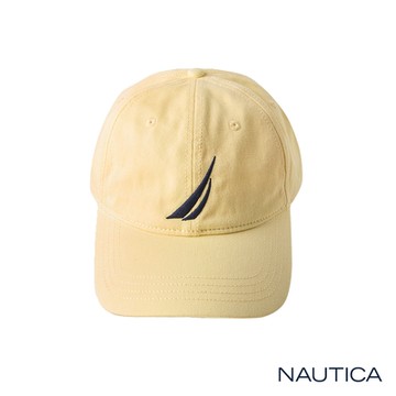 Nautica 夏日繽紛品牌LOGO棒球帽-黃色