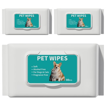 PET DAILY LAB 毛孩日常研究社 寵物清潔濕巾  3個  80個裝