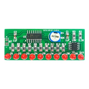 NE555 + 4017 DIY 貼片流水燈 10路LED燈 焊接練習