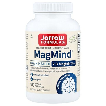 Jarrow Formulas, 全素 MagMind®，大腦健康，90 粒素食膠囊（每粒膠囊 48 毫克）