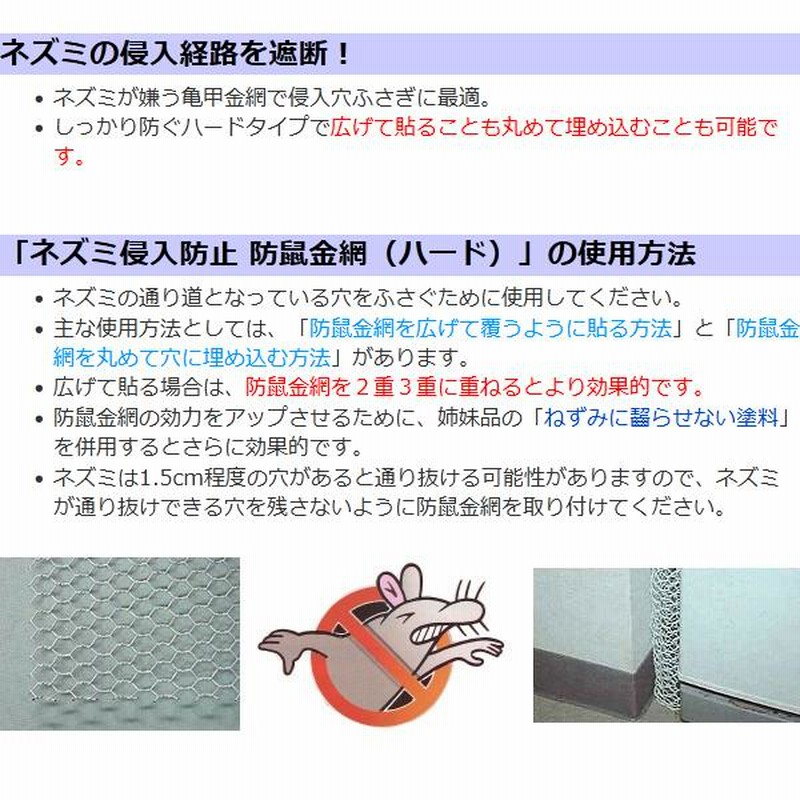 ネズミ 侵入防止 防鼠金網 ハード 6袋セット ネズミ対策 | LINE