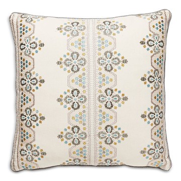 Scalamandre Imogen Embroidery Decorative Pillow, 18 x 18