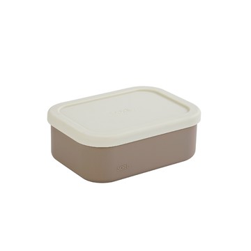 SORIL 三格矽膠保鮮盒 1.1L 棕