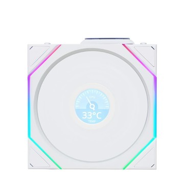 LIAN LI UNI FAN TL120 LCD Wireless 單入 ARGB風扇《白》(需搭無線控制器)