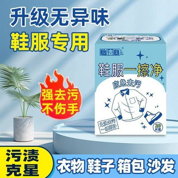 🛒臺灣24h🌳衣物清潔溼巾獨立包裝便攜式清潔羽絨服免洗神器去漬去污旅行應急