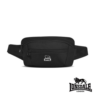 LONSDALE 英國小獅 率性潮流系列-腰包/肩包-黑色 LD1612