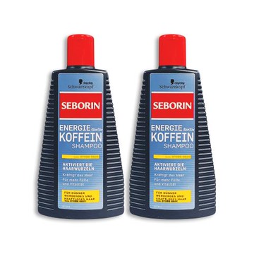 (2瓶超值組)德國Schwarzkopf施華蔻-SEBORIN無矽靈咖啡因洗髮露250ml/瓶-一般黃標(芳香去味洗髮精,強健髮根護頭皮,適用全髮質)