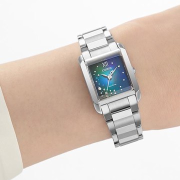 CITIZEN 星辰 L系列 千彩之海限定款光動能美鑽女錶/21.5x28.4mm(EW5591-60L)