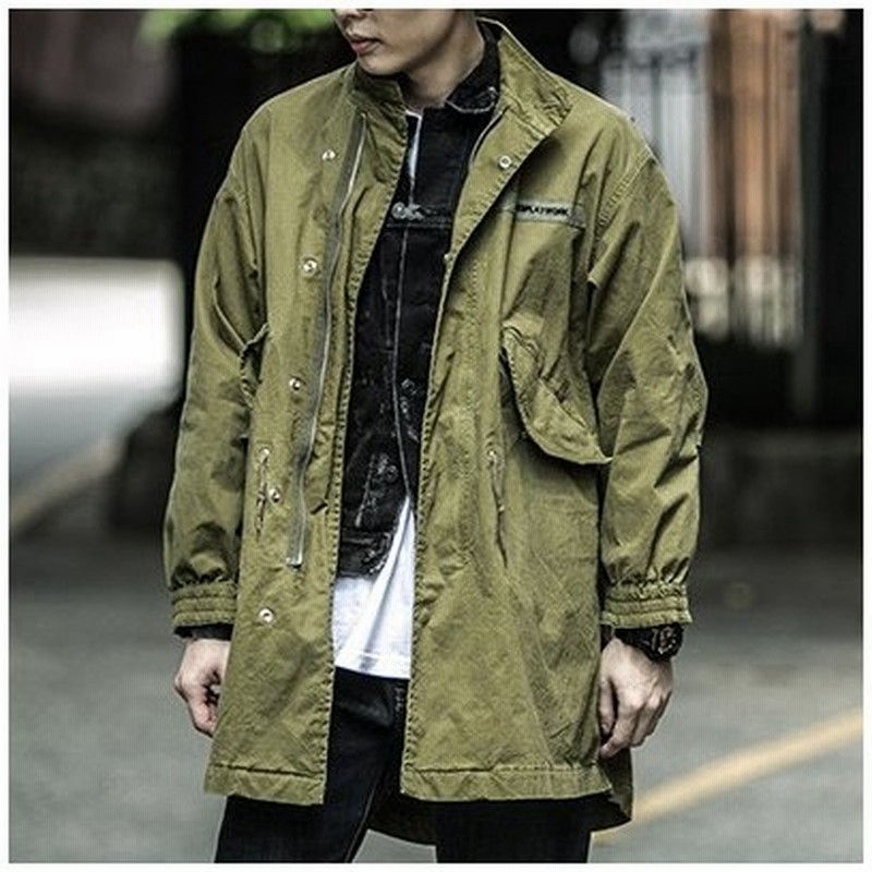 メンズジャケット ロングコートフード付 ジャケット 上着 スプリングコート メンズステンカラーコート Tz 01 通販 Lineポイント最大0 5 Get Lineショッピング