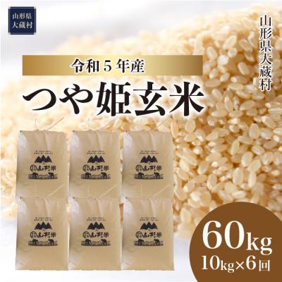 ふるさと納税 大蔵村  特別栽培米　つや姫 定期便 60kg(10kg×6回お届け)山形県 大蔵村