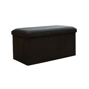 長方形 40 x 25 x 25cm 黑色 折疊收納椅凳  1個