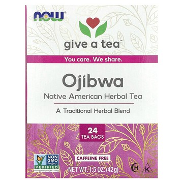 NOW Foods, 真正的茶，奧吉布瓦，無因，24 茶袋，1.5 盎司（42 克）