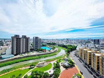 竹北華興重劃｜河岸視野景觀大2房平車《皇普雲鼎》｜新竹縣竹北市光明六路