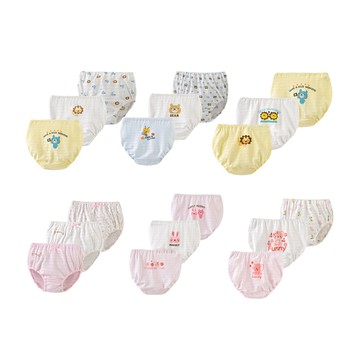 JoyNa - 3件入-兒童內褲 純棉透氣 三角褲 兒童內褲-女寶寶3件入