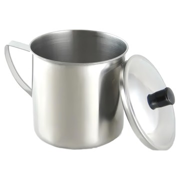 12cm不鏽鋼口杯 附杯蓋 防塵衛生 安全耐用 居家辦公皆適用  1個