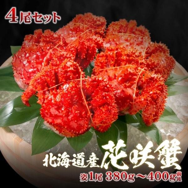 プレゼント　花咲蟹　ボイル　足　御年賀　かに　カニ　タラバ　380g〜400前後　出産内祝い　はなさき　花咲ガニ　姿　蟹　内祝　花咲がに　北海道産　お年賀　4尾　LINEショッピング