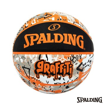 【線上體育】SPALDING 斯伯丁 籃球 塗鴉系列 橘彩 橡膠 #7