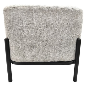 Hampton 漢汀堡 維克方凳 厚實質感亞麻布面 穩固黑鐵椅腳  石頭灰