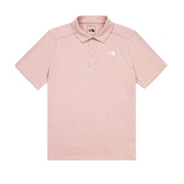 The North Face 男女 純棉舒適透氣短袖 POLO衫- U S/S COTTON POLO - AP - 粉色 - NF0A8EY70SO