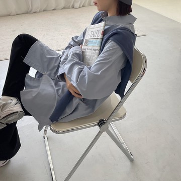 ISA_溫柔系襯衫披肩洋_4060