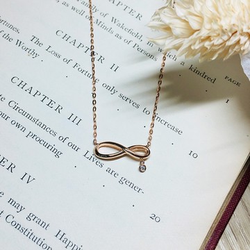 【Moriarty Jewelry】- 無限可能 - 14K 玫瑰金 小鑽套鍊
