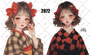 original sticker no.2872 人物貼紙 原創貼紙 原創人物貼紙 裝飾貼紙 cotton melody