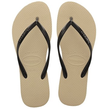 havaianas 哈瓦士 巴西人字拖 女款 Slim logo metallic 沙金黑扣 涼鞋 拖鞋 夾腳拖【南風百貨】
