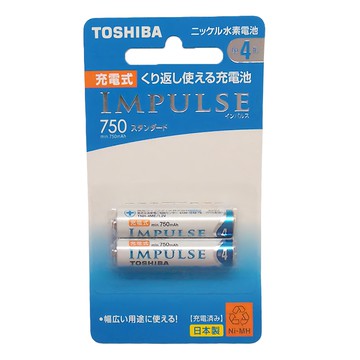 TOSHIBA 東芝 4號低自放電鎳氫充電電池 高容量 TNH-4ME 2P  2個  1組