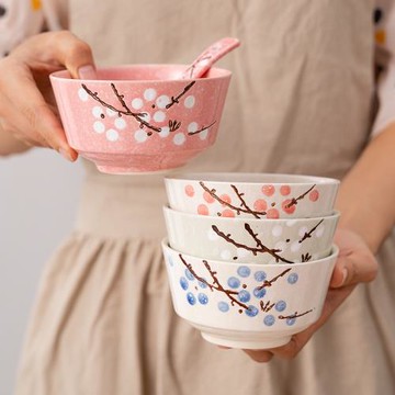 4個裝4.5寸 5寸日式米飯碗家用陶瓷餐具套裝吃飯碗瓷碗小湯碗粥碗