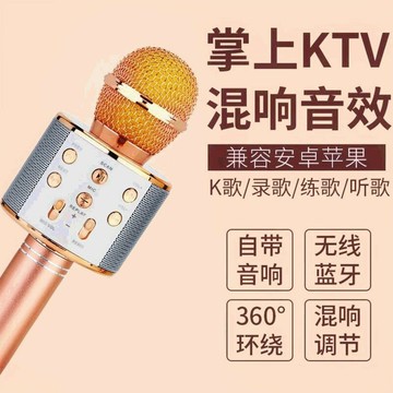 ws858無線藍牙話筒手機K歌電容USB麥克風手機直播聲卡microphone【北歐家居生活】