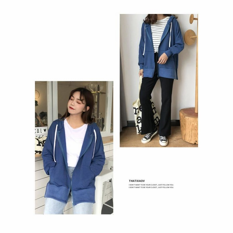 パーカー レディース 春 夏 春夏 黄 紺 アウター 長袖 フード