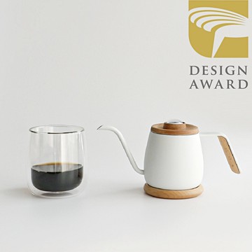 TAMAGO 單人咖啡手沖組（手沖壺＋雙層玻璃杯）
