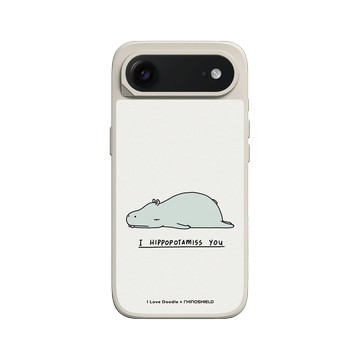 iPhone Air SolidX 貝殼灰 - ilovedoodle (Lim Heng Swee) - I Hippopotamiss You 河馬