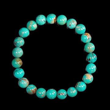 【正佳珠寶】松石 高品湖北綠松石 藍綠料 7.8-8.3mm 湖北松石