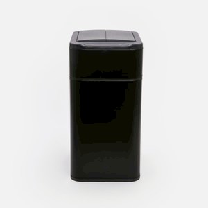 (組)伊登雙門對開感應充電式不鏽鋼垃圾桶15L+20L 黑