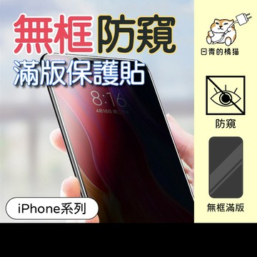 【無框防窺滿版iPhone保護貼】適用 iPhone17/16/15/14/13/12 Pro Max/11/Xr