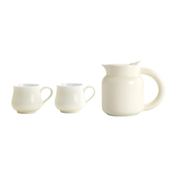 泡茶壺 【匠造家】雲染玉潤焖茶壺 550ml泡茶壺 家用大容量水壺 養生壺 簡約辦公室過濾陶瓷壺 涼水壺 一壺二杯