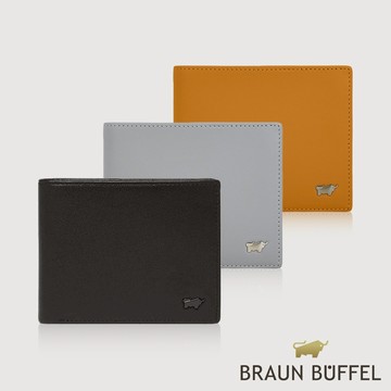 【BRAUN BUFFEL】瓦拉頓-A 8卡中翻零錢袋短夾-多色賣場(德國小金牛台灣總代理)/BF568-318