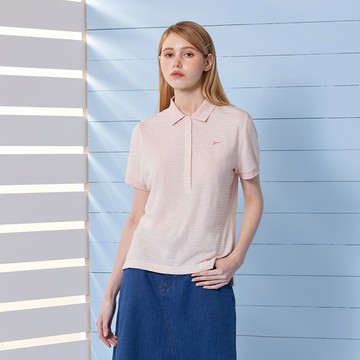 e.有機草木染棉麻輕紋POLO衫(4色)