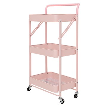 dayneeds 日需百備 繽紛多彩三層折疊推車 六色可選 SBK4529377PK  粉色  1個