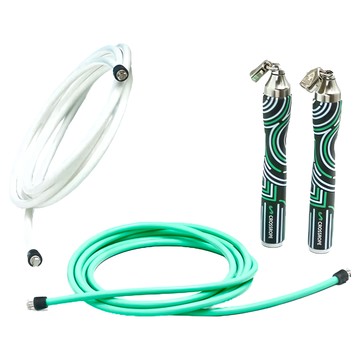CROSSROPE GET LEAN SET 輕負重緊實肌肉跳繩組  S  白色 + 綠色  1組