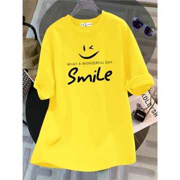 純棉短袖T恤女2025夏新款正肩圓領寬松大碼時尚印花中長款遮屁股