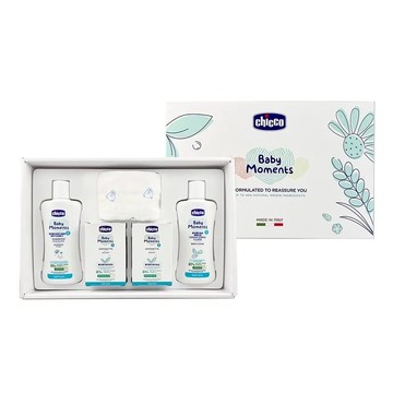 【安琪兒婦嬰百貨】義大利 Chicco 寶貝嬰兒植萃沐浴柔膚質感禮盒