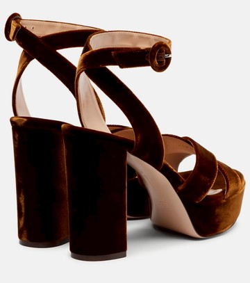 Gianvito Rossi Sabrina 105 velvet platform sandals