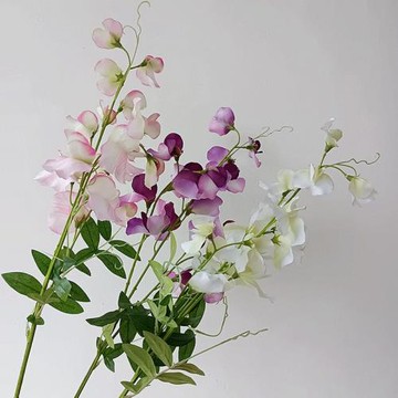 日本香豌豆 仿真豌豆花 品質 拍攝道具 花藝 籃紫色系 粉紫色系