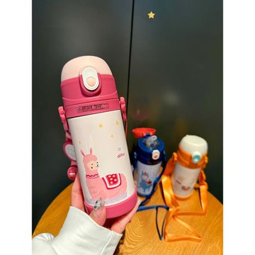 可愛卡通316食品級不銹鋼吸管保溫杯學生兒童幼兒園寶寶便攜水杯