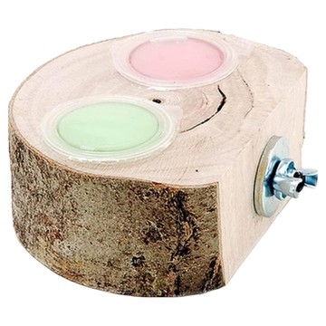 PetBest 斯啃原木家具 平台雙孔果凍台  1個  木色