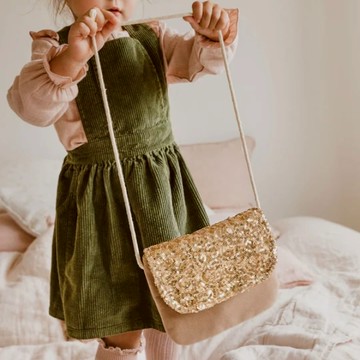 法國 Luciole et Petit Pois/ 側背包/ 金色亮片