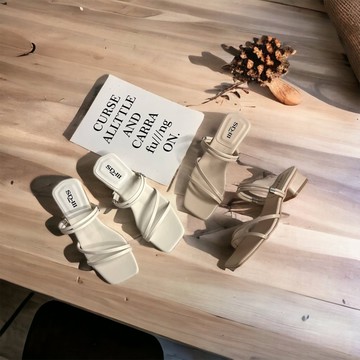 兩穿式 方頭細帶涼拖鞋633 台灣製造 低跟涼鞋 線條涼鞋 粗跟涼鞋 MIT